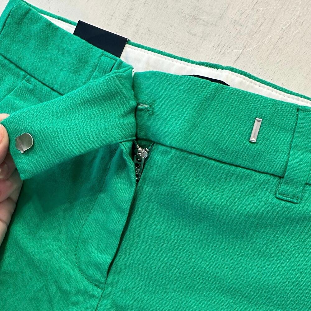 J Crew Green Linen Scalloped Shorts - Picture 4 of 7